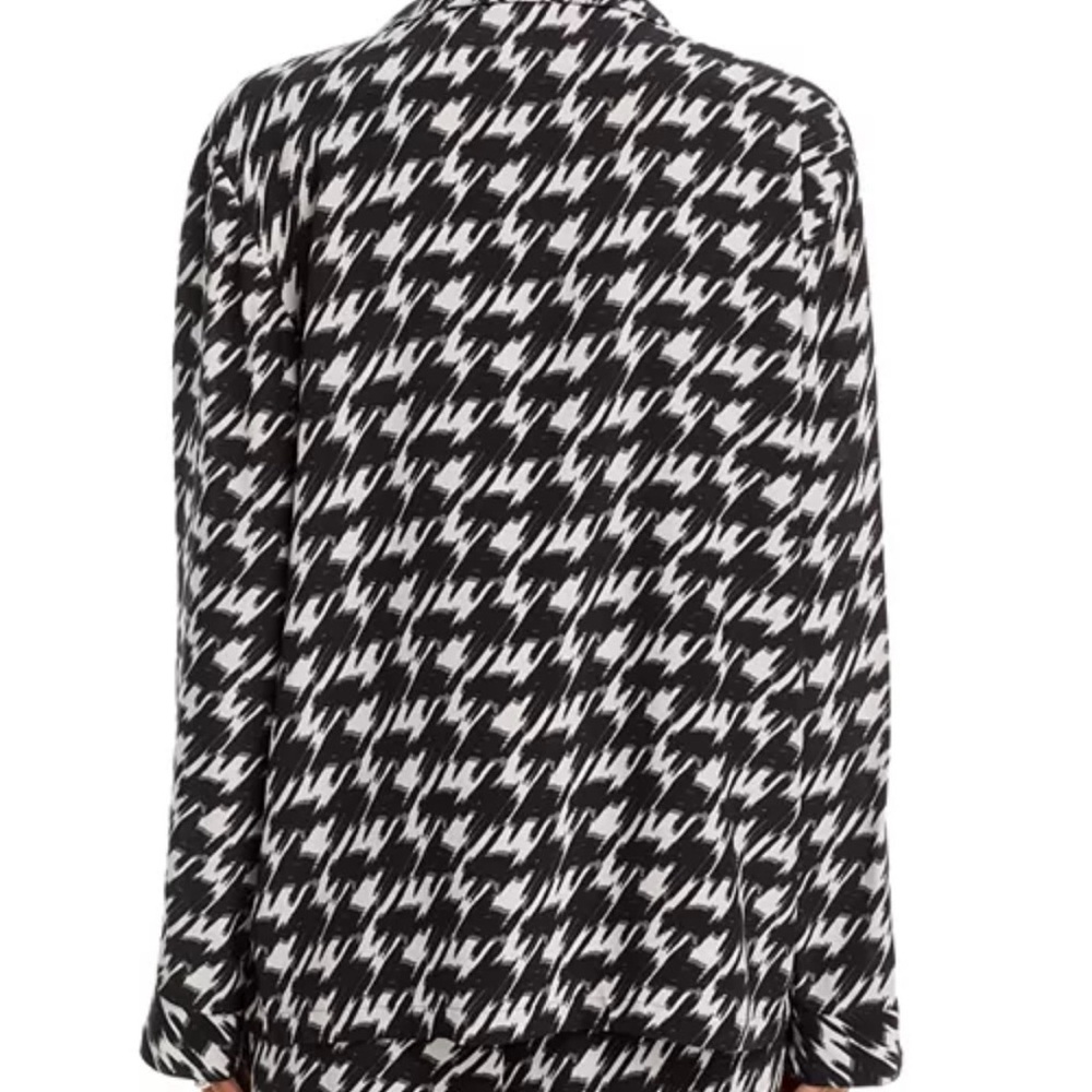 Anine Bing Aiden Houndstooth Viscose Shirt - Picture 9 of 9